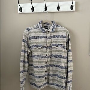 Billabong Geometric Pattern Shirt in Blue and Green
